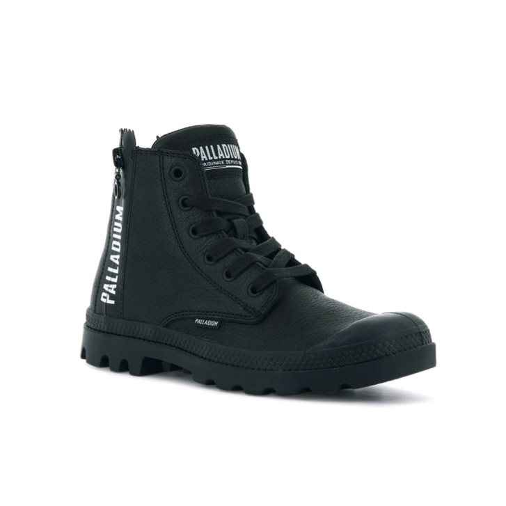 Dámské Boty Palladium Pampa Ubn Zips Leather Černé | CZ AJL-43V